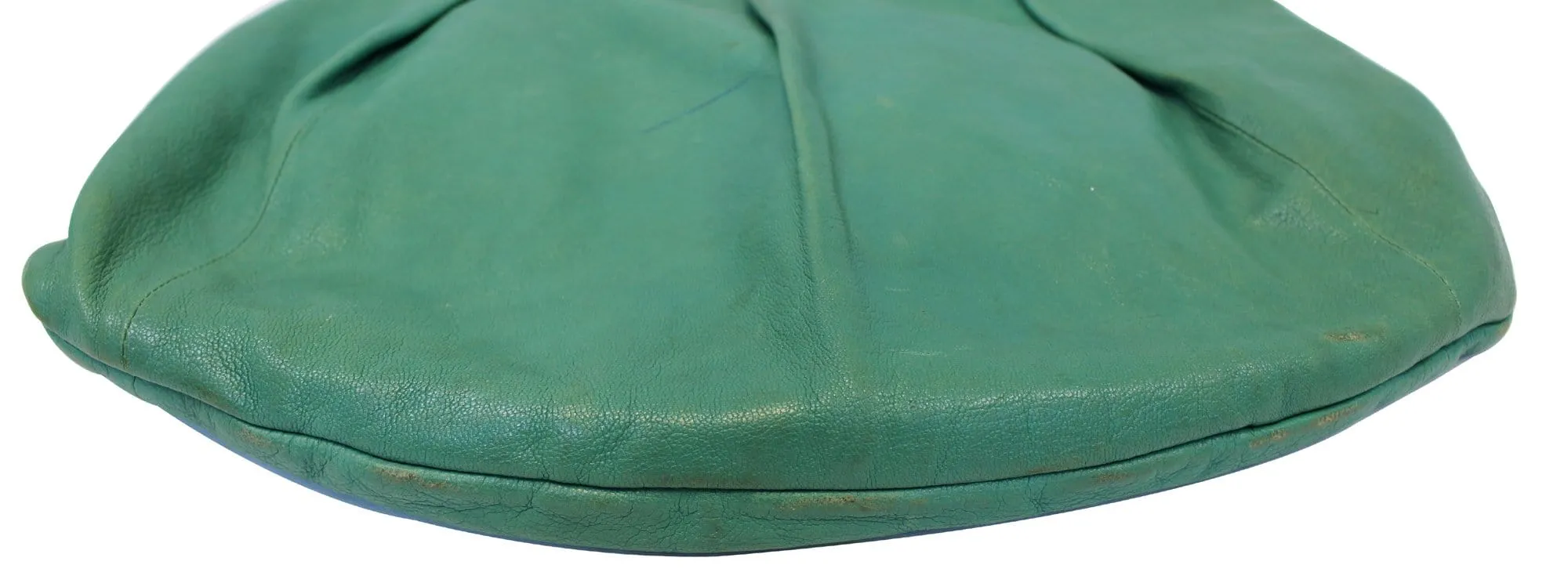 GUCCI Green Leather Bamboo Top Handle Shoulder Bag 124293