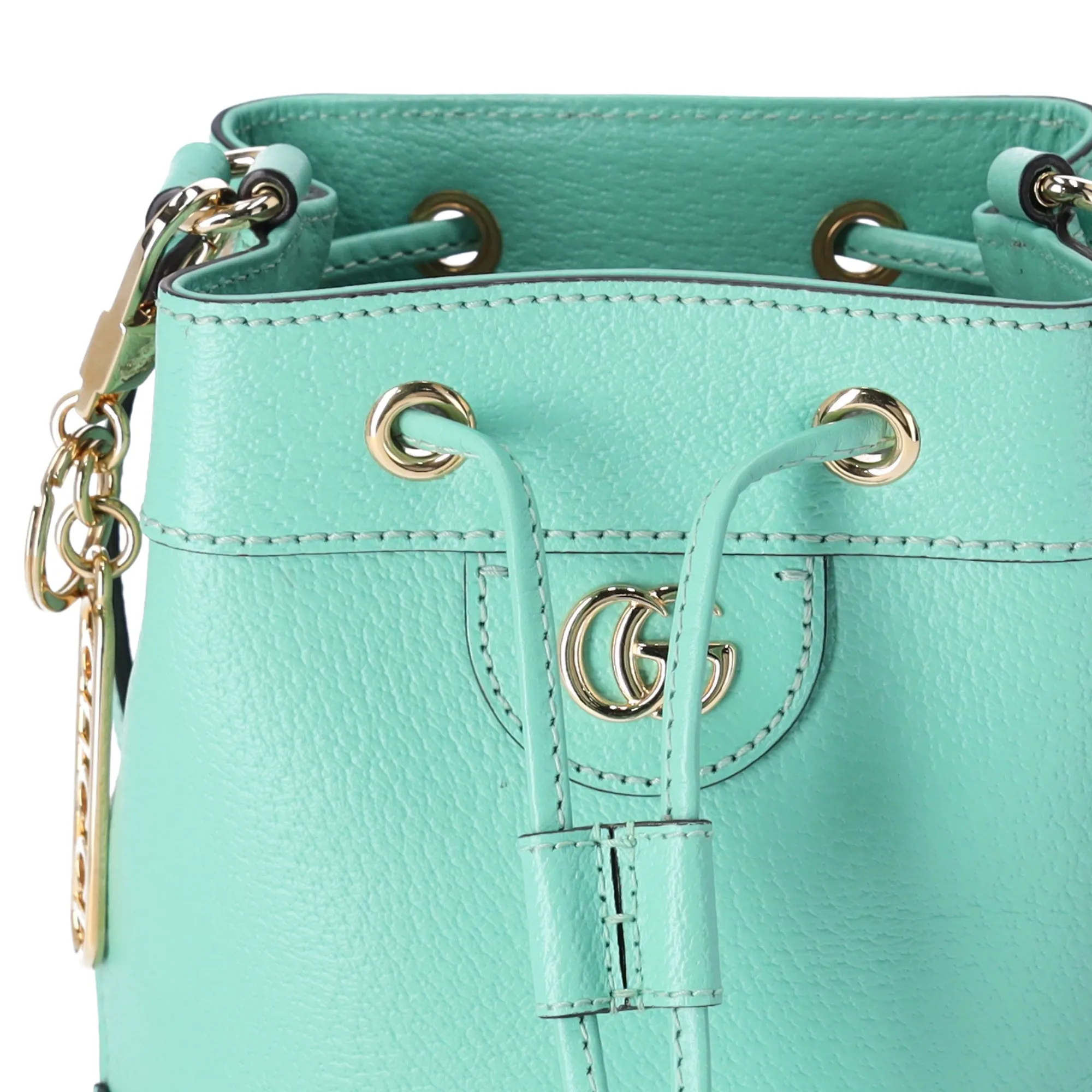 GUCCI Ophidia GG Supreme Mini Bucket Bag Shoulder Light Green