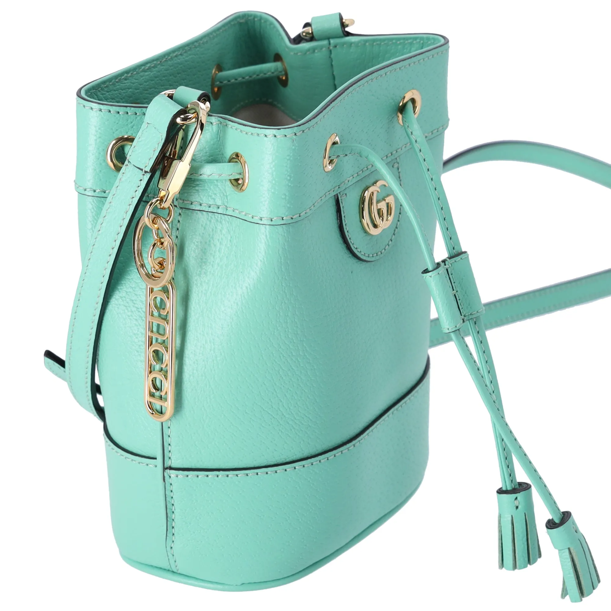 GUCCI Ophidia GG Supreme Mini Bucket Bag Shoulder Light Green