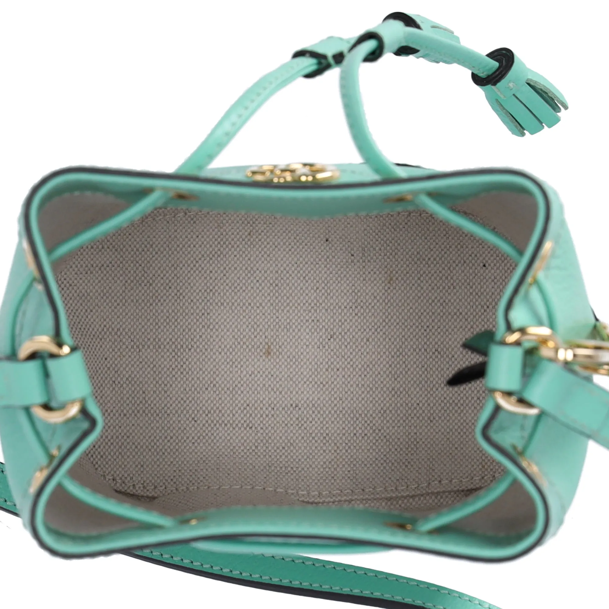 GUCCI Ophidia GG Supreme Mini Bucket Bag Shoulder Light Green