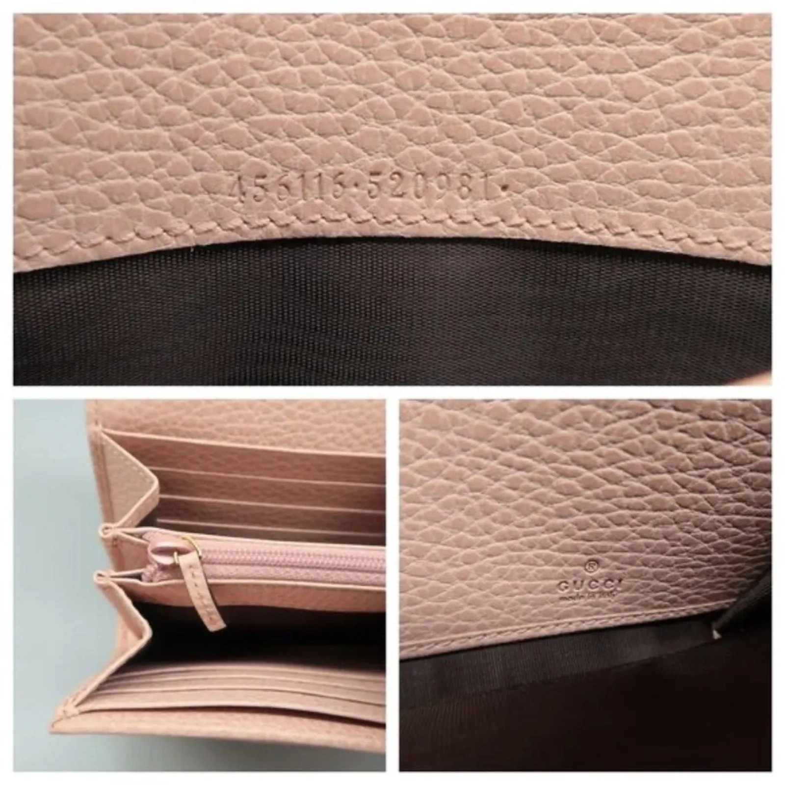 GUCCI Pink Leather Wallet