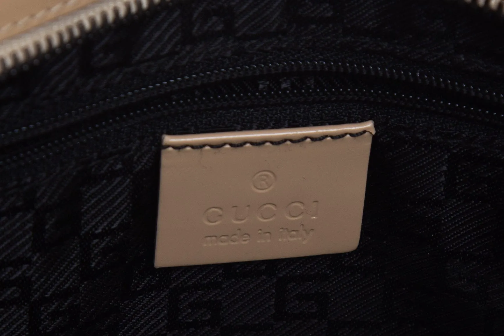 Gucci Tan Patent Leather Shoulder Bag