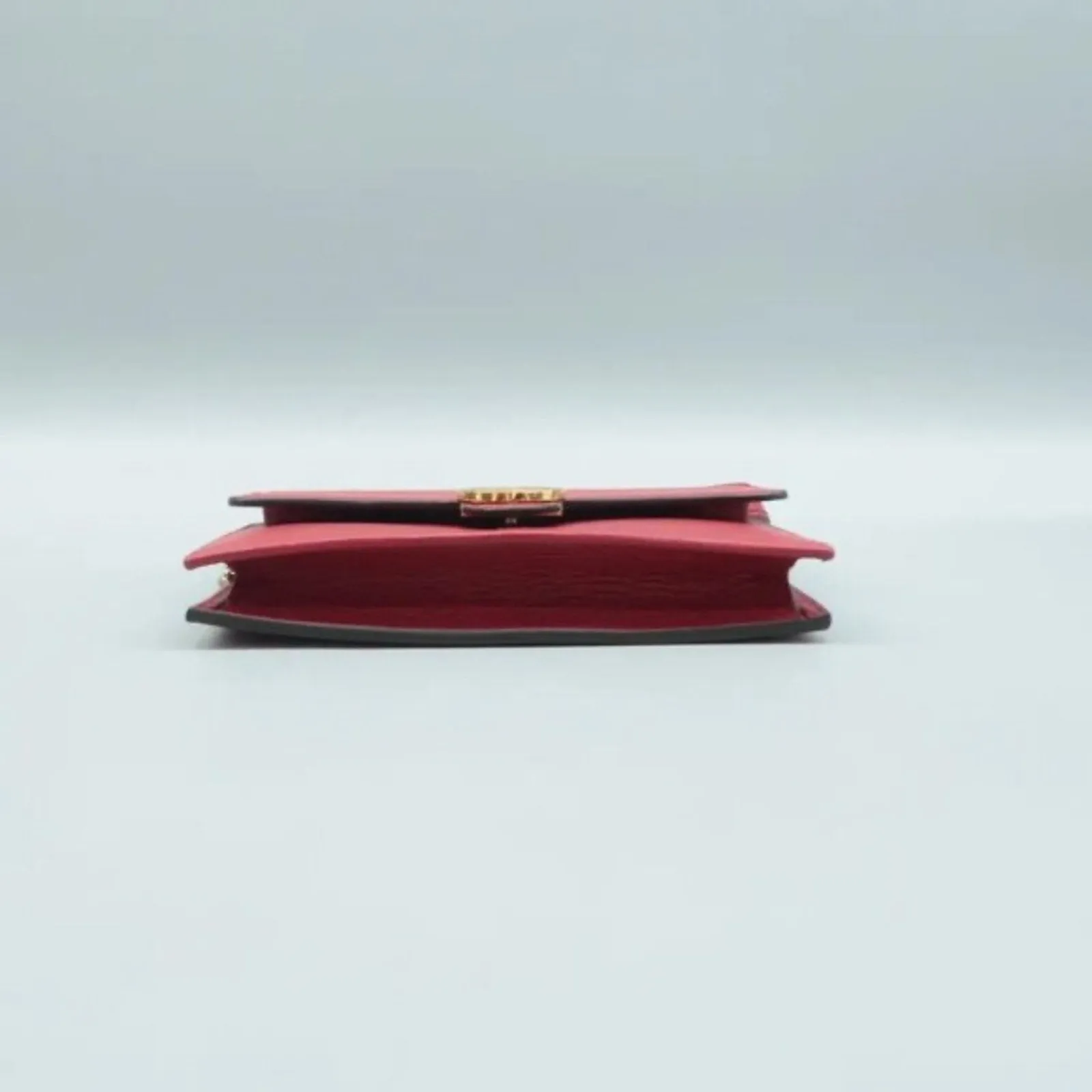 GUCCI Woc Red Leather Shoulder Bag