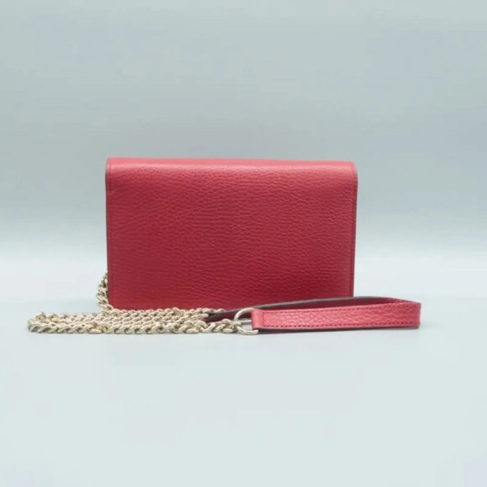 GUCCI Woc Red Leather Shoulder Bag