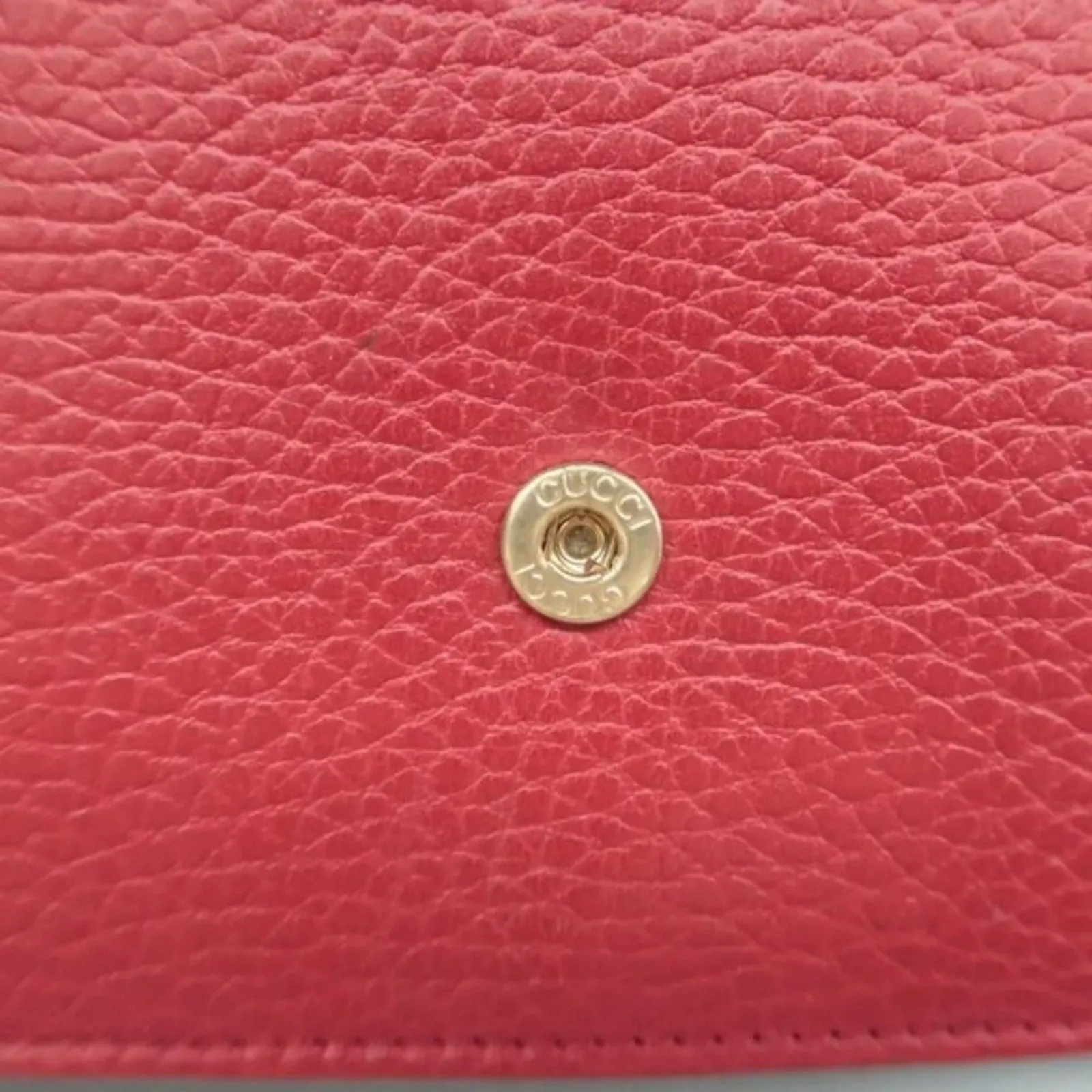 GUCCI Woc Red Leather Shoulder Bag