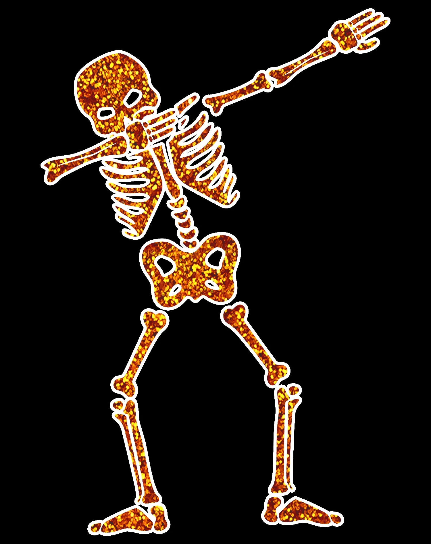 Halloween Day Of The Dead Dabbing Skeleton Bling Stencil Official Youth T-shirt