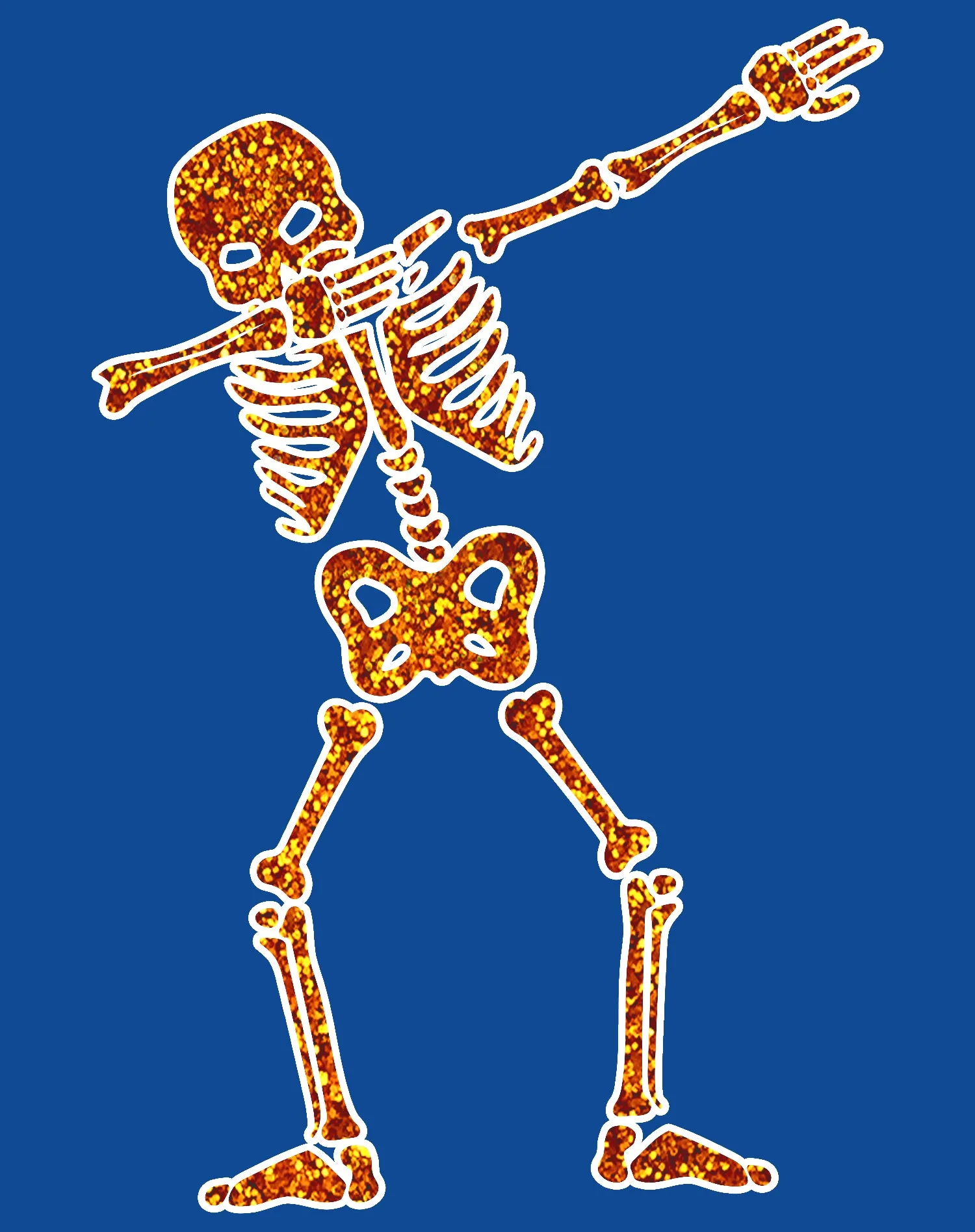 Halloween Day Of The Dead Dabbing Skeleton Bling Stencil Official Youth T-shirt