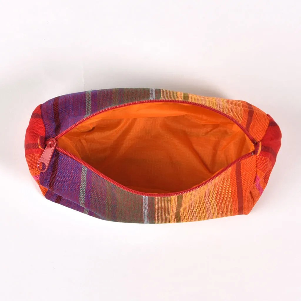 Hand Woven Cosmetic Bag | Bright Rainbow