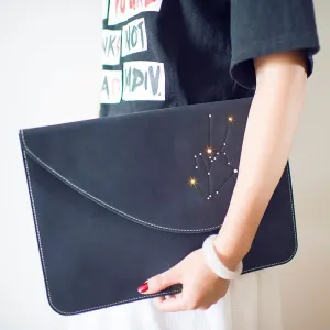 HANDMADE LEATHER CUTE Women Constellation ipad Air2 ipad mini2 Cover Case PERSONALIZED MONOGRAMMED GIFT CUSTOM Wallet