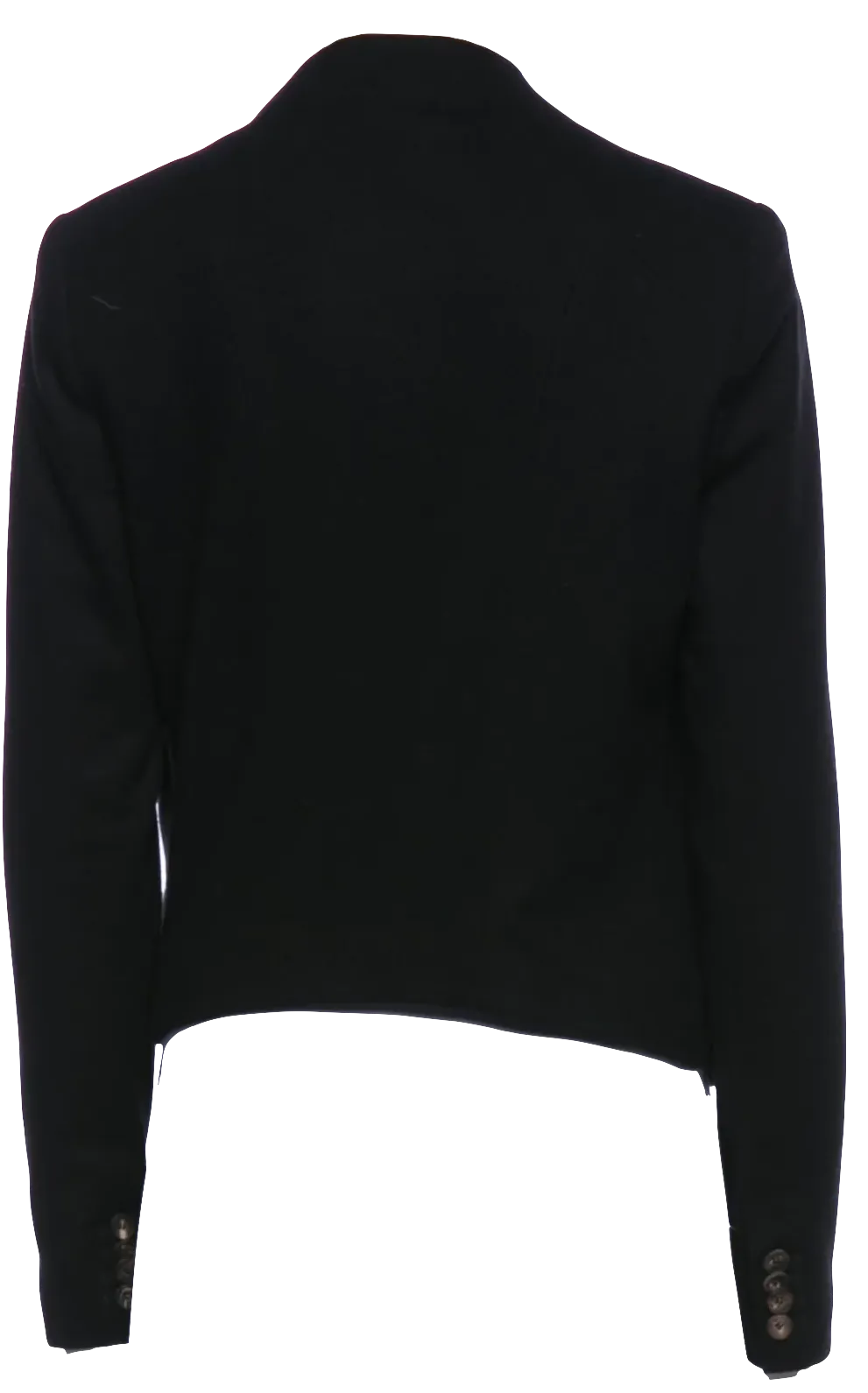 HELMUT LANG NY. Black Wool Leather Trim Jacket