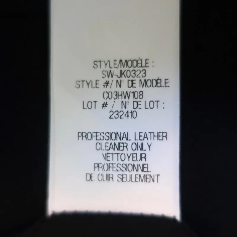 Helmut Lang Sugar Cropped Jacket Black/Cream Leather-Trim Crepe Size 0