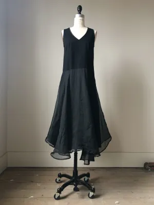 hemp jersey and silk organza tank slip