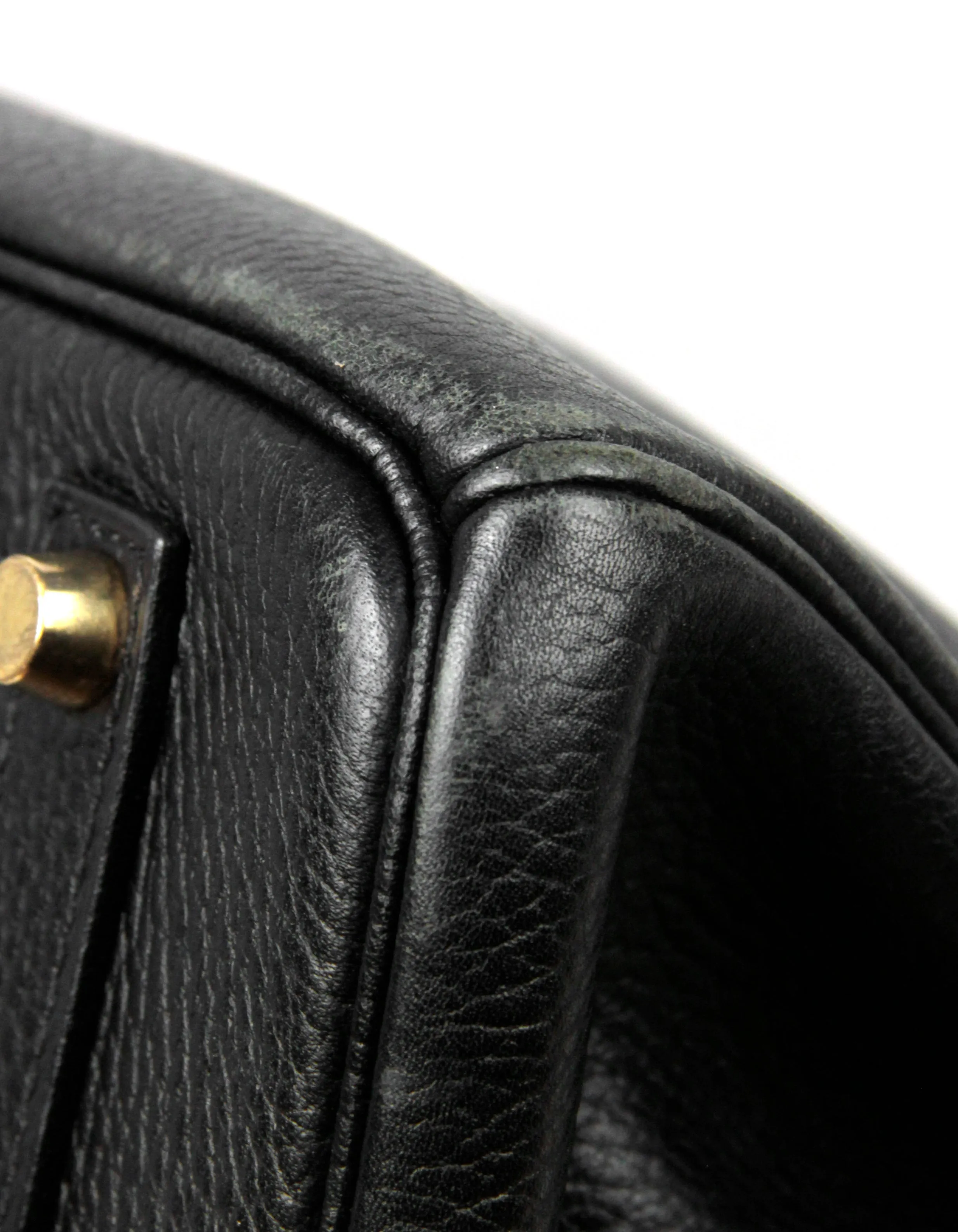 Hermes Black Clemence Leather 35cm Birkin Bag GHW