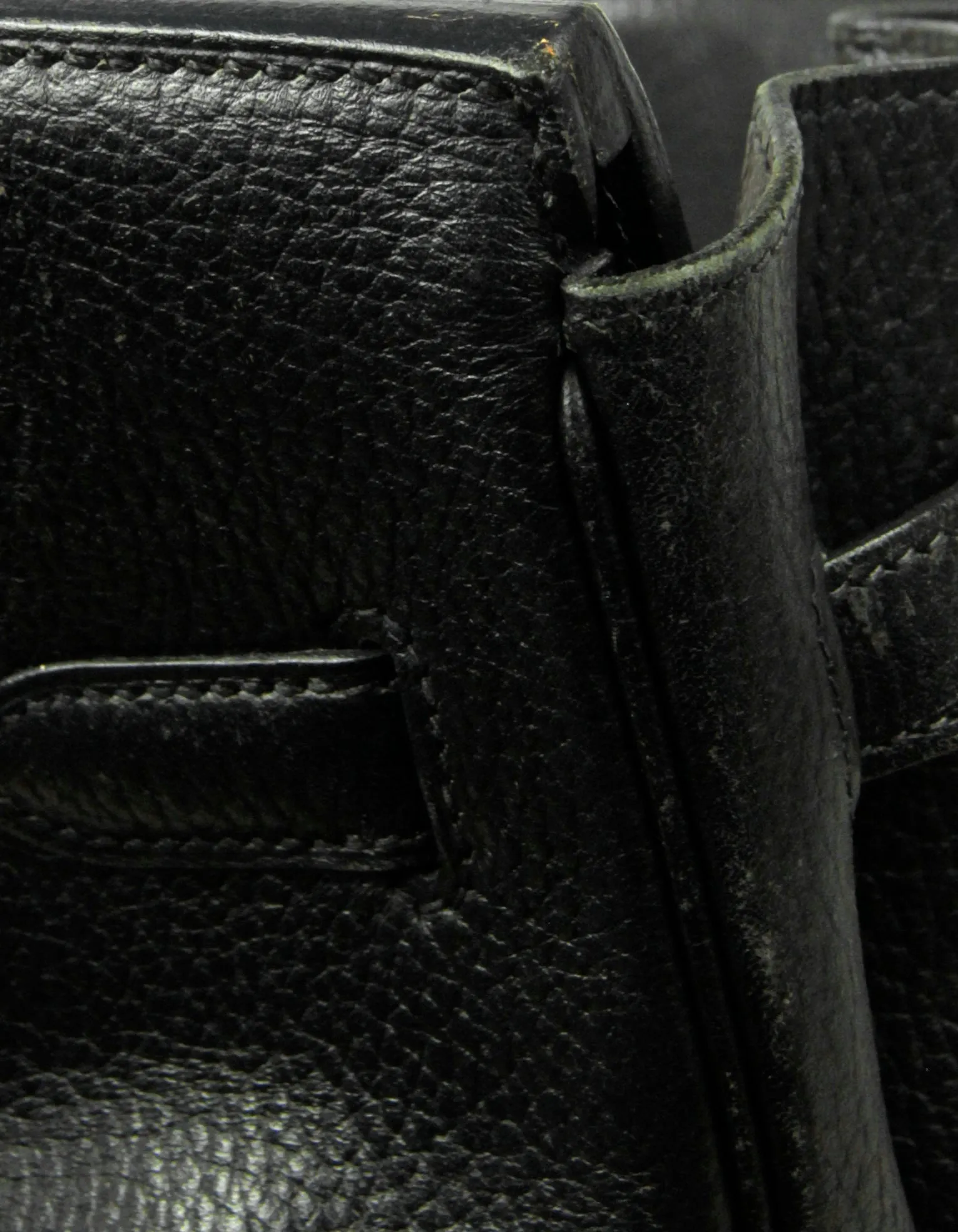 Hermes Black Clemence Leather 35cm Birkin Bag GHW