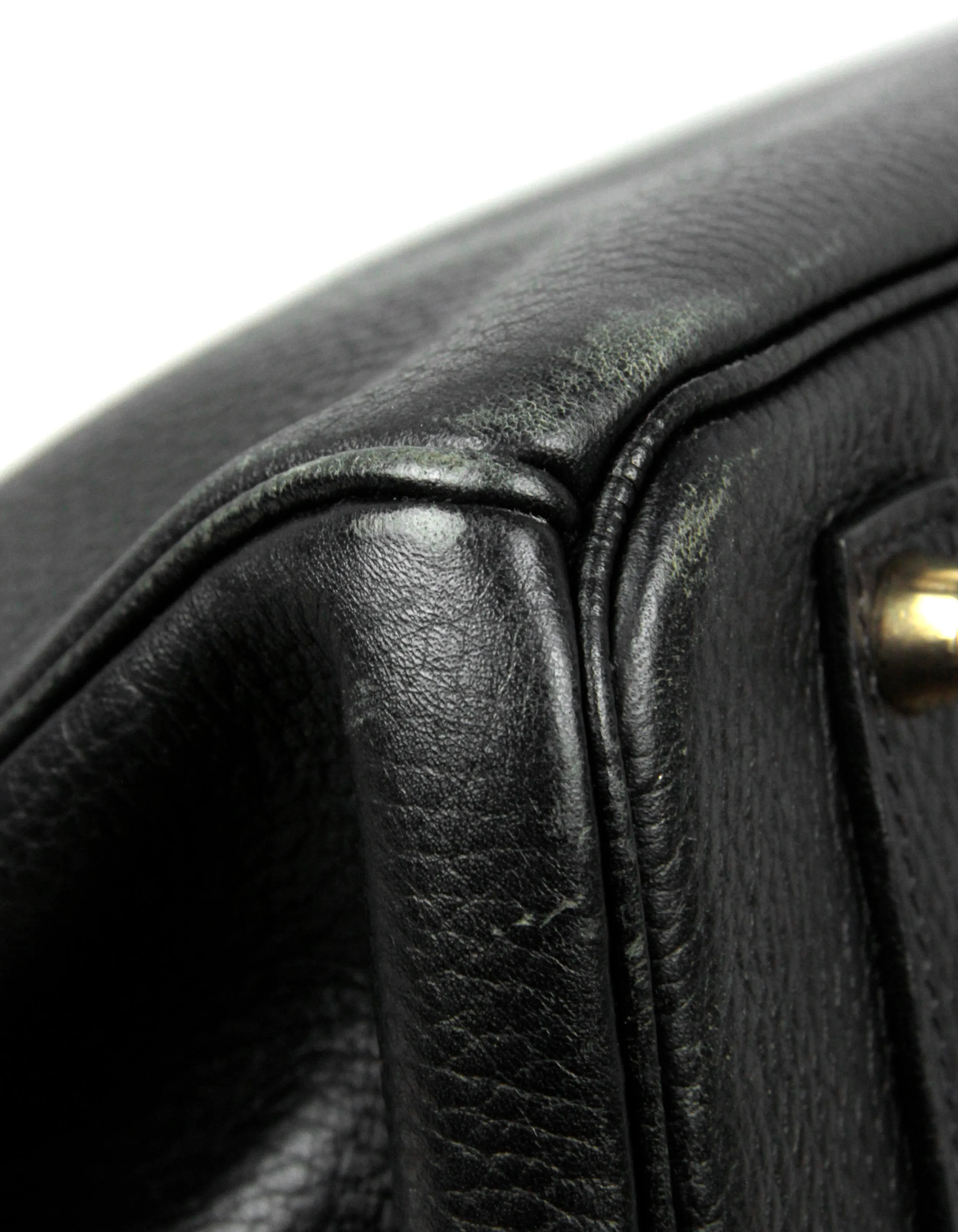 Hermes Black Clemence Leather 35cm Birkin Bag GHW