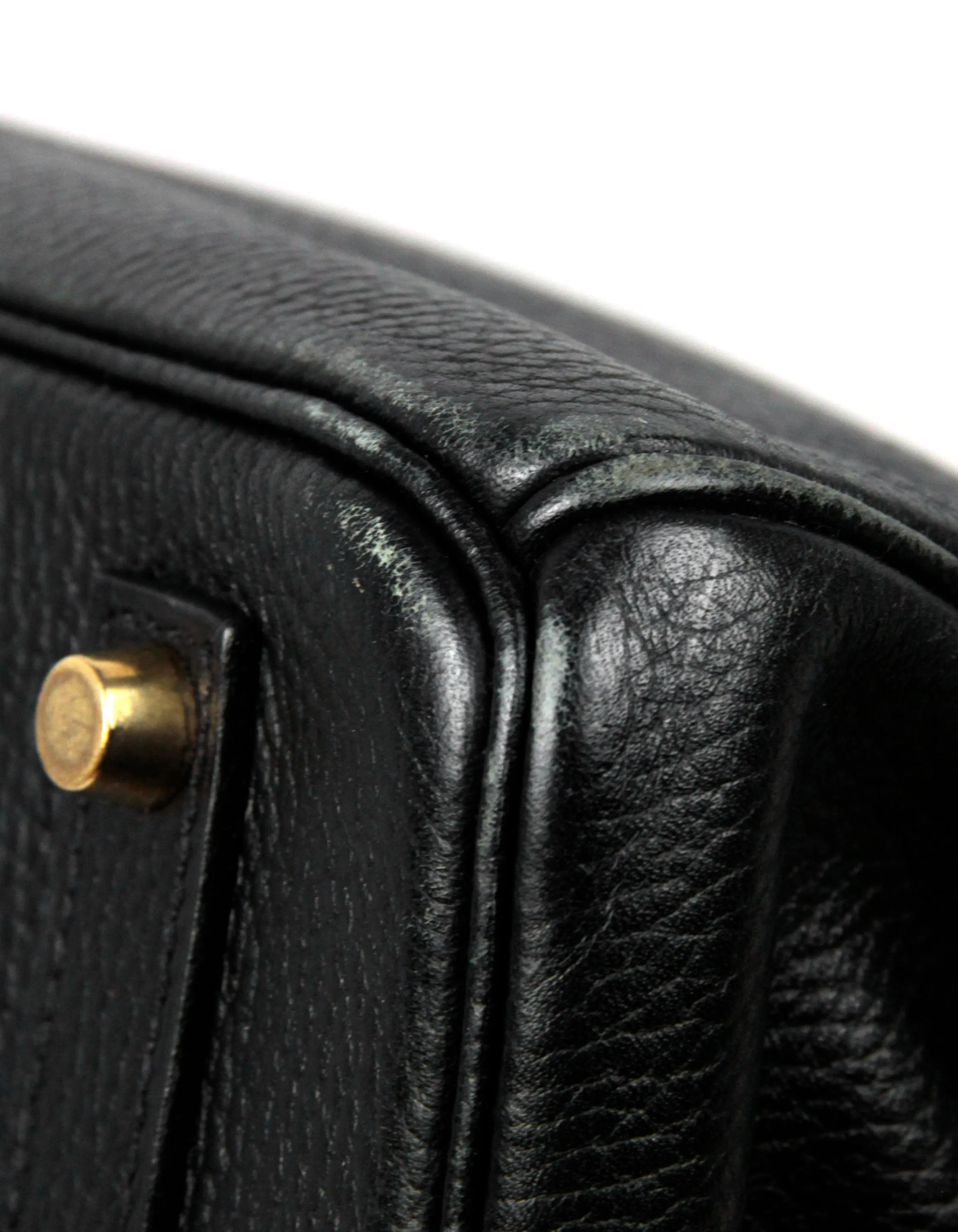 Hermes Black Clemence Leather 35cm Birkin Bag GHW
