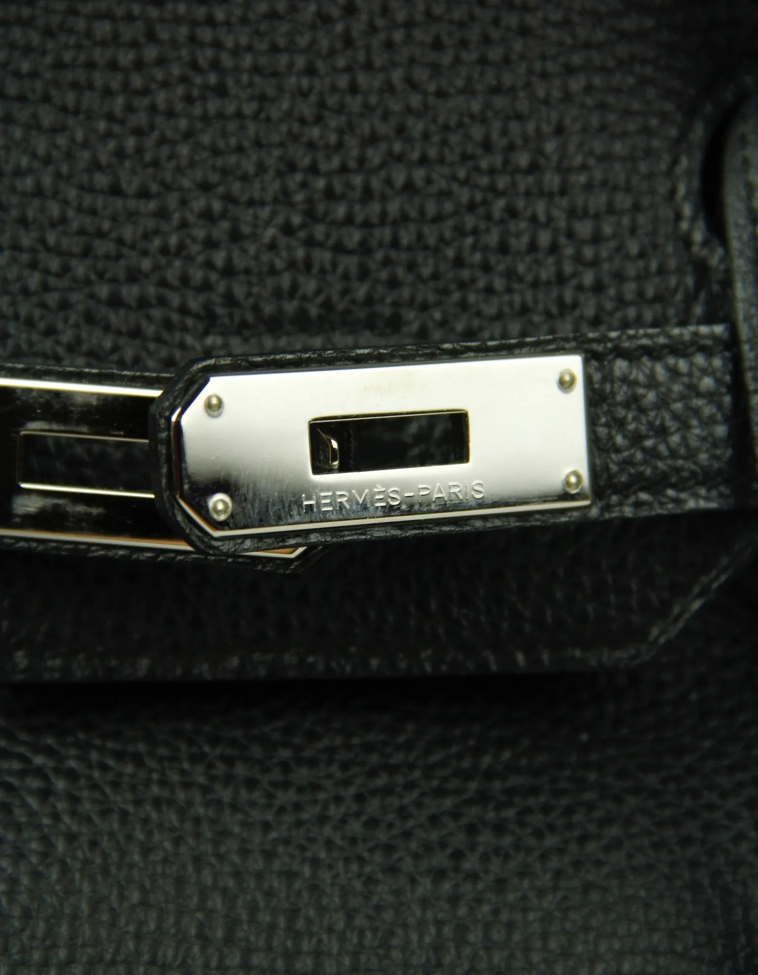 Hermes Black Leather 35cm Birkin Bag PHW