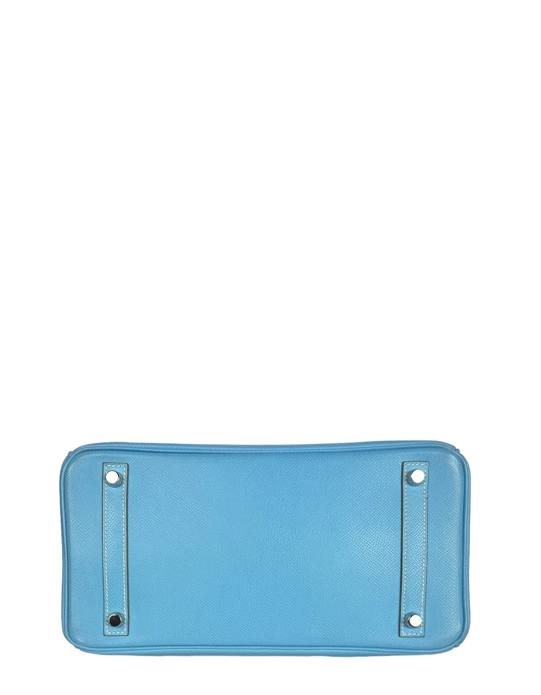 Hermes Blue Celeste/ Mykonos Epsom Leather 30cm Candy Birkin Bag PHW