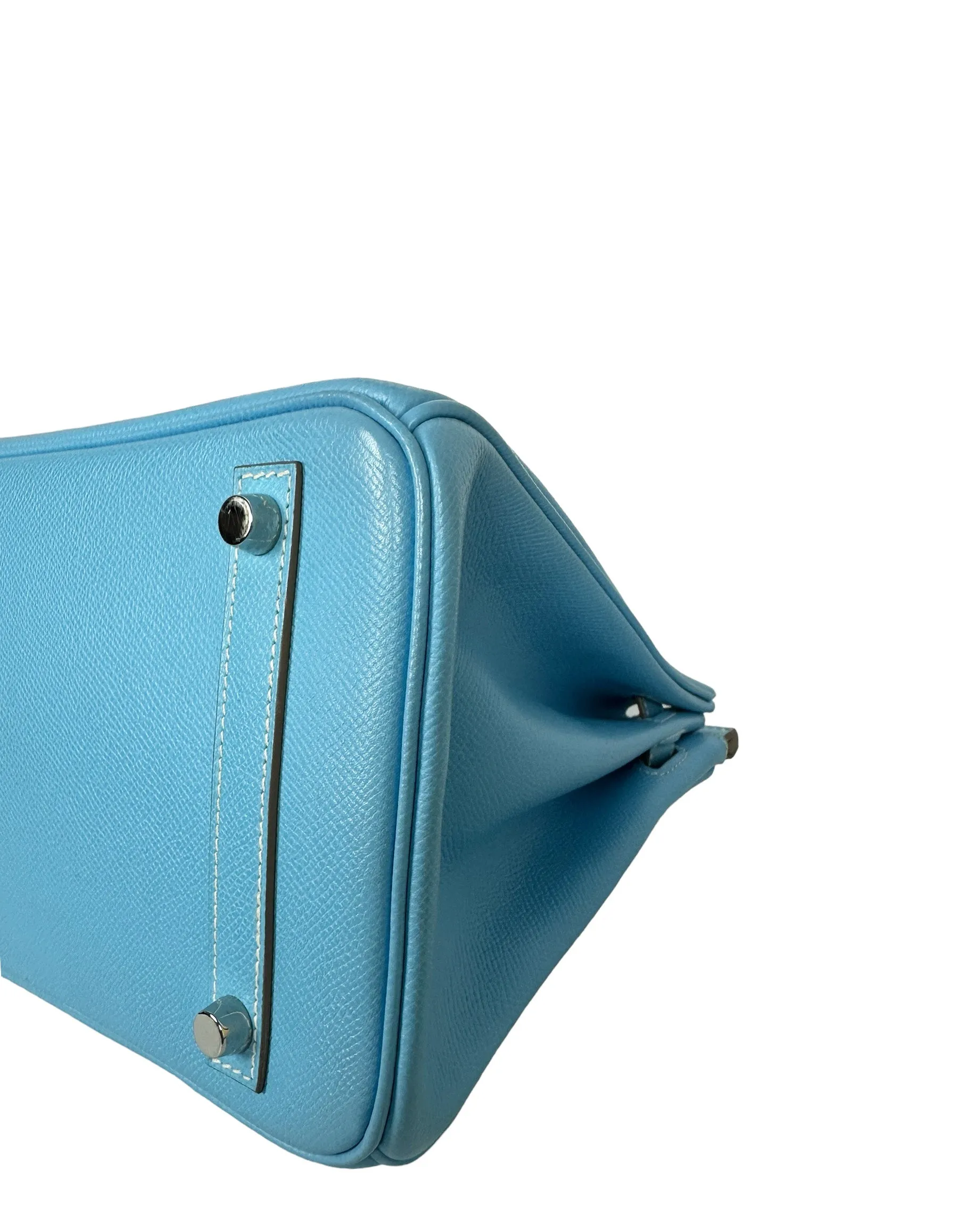 Hermes Blue Celeste/ Mykonos Epsom Leather 30cm Candy Birkin Bag PHW