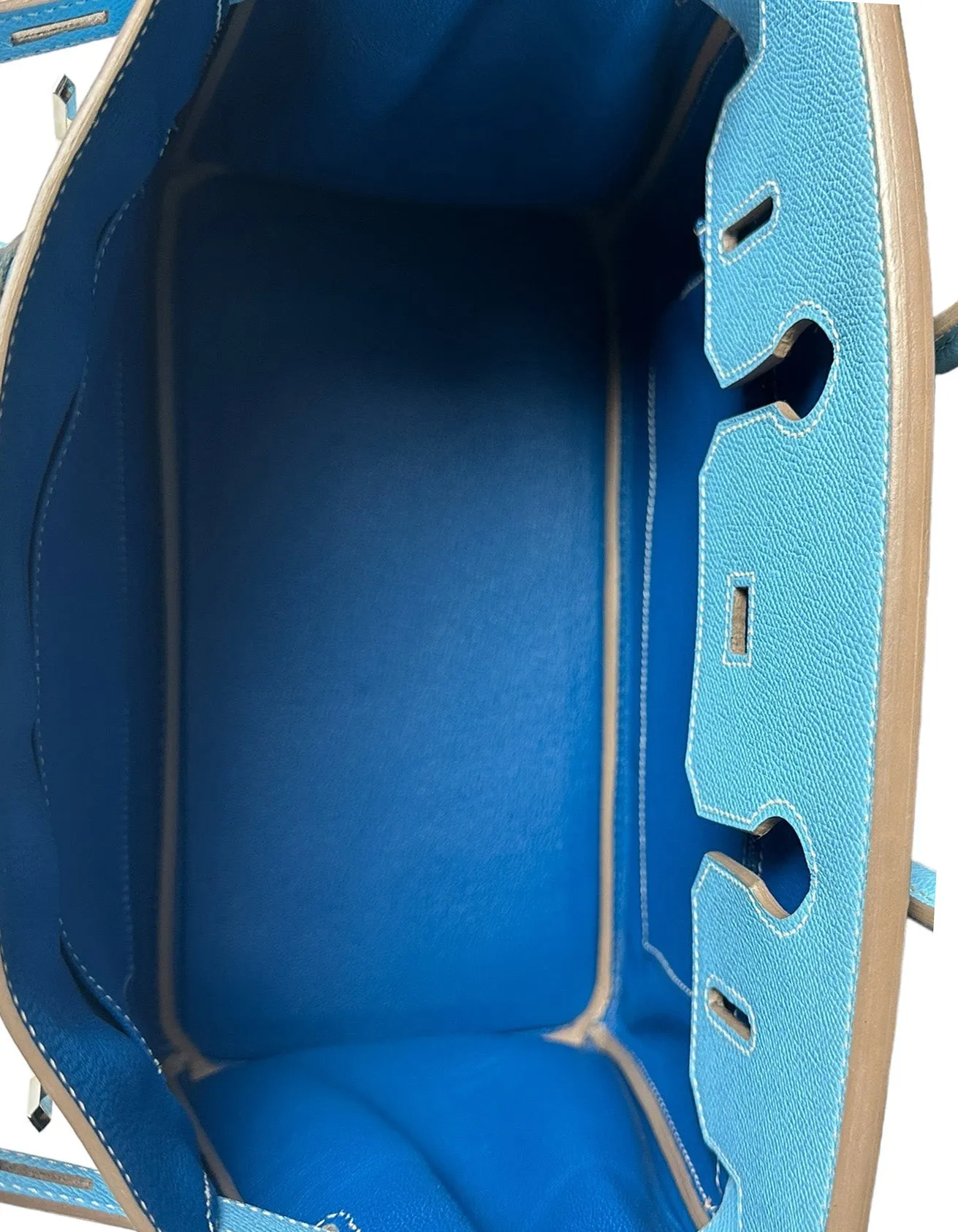Hermes Blue Celeste/ Mykonos Epsom Leather 30cm Candy Birkin Bag PHW