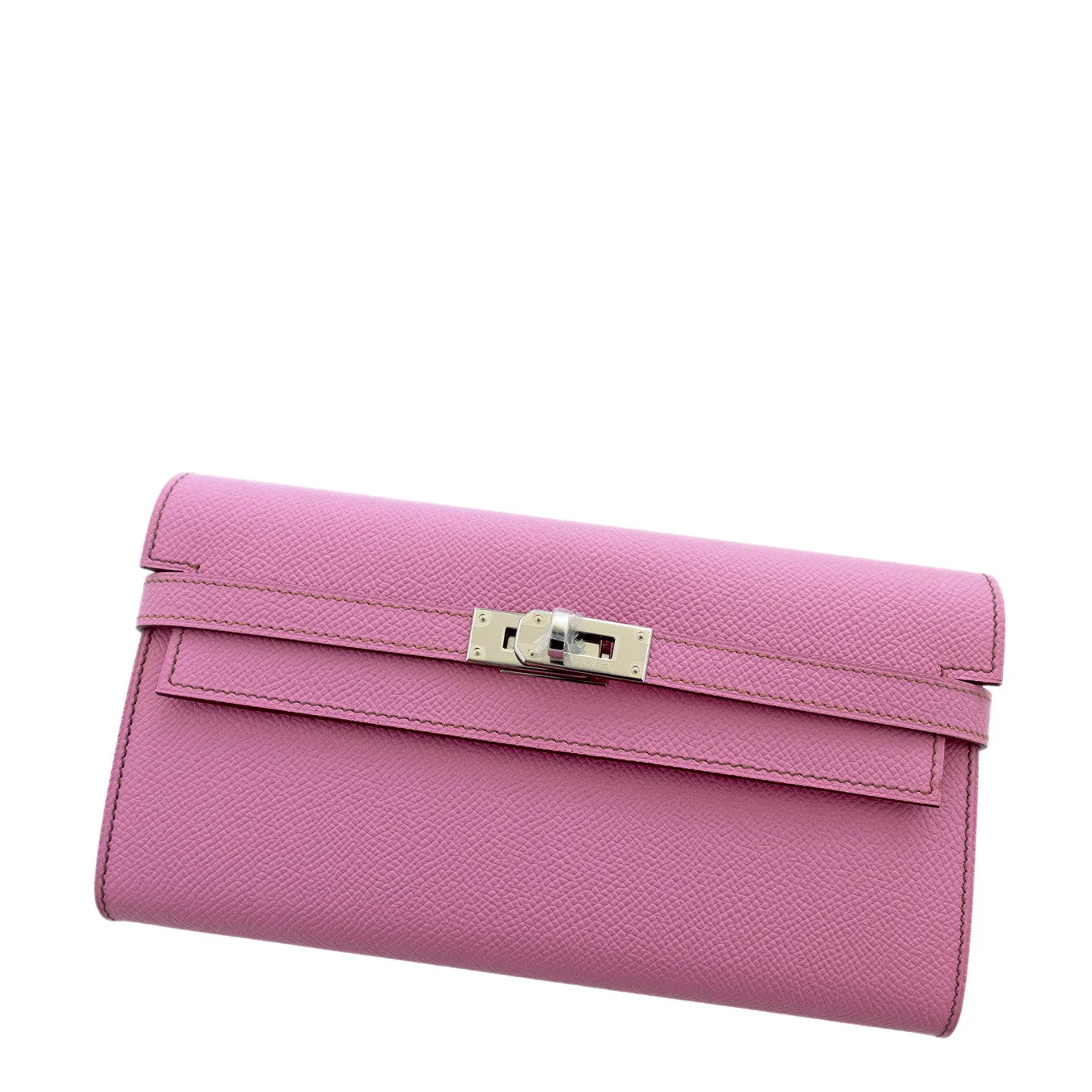 Hermes Bubblegum 5P Pink Epsom Kelly Wallet Clutch T Stamp Grail