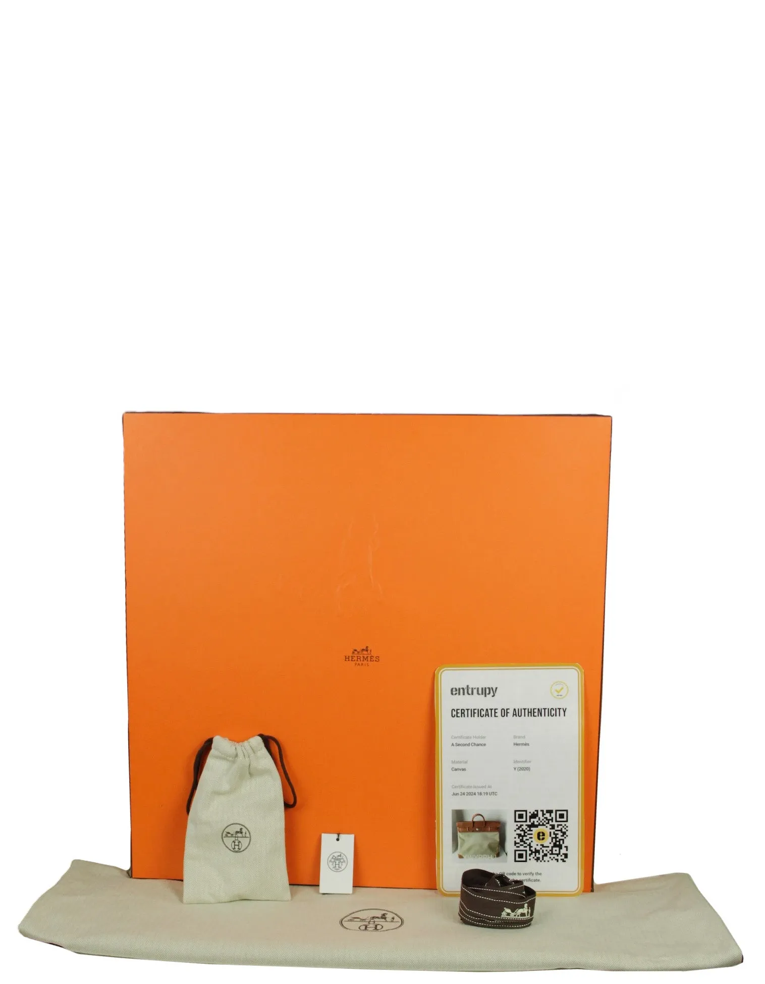Hermes HAC Gold Toile 50cm Birkin Bag
