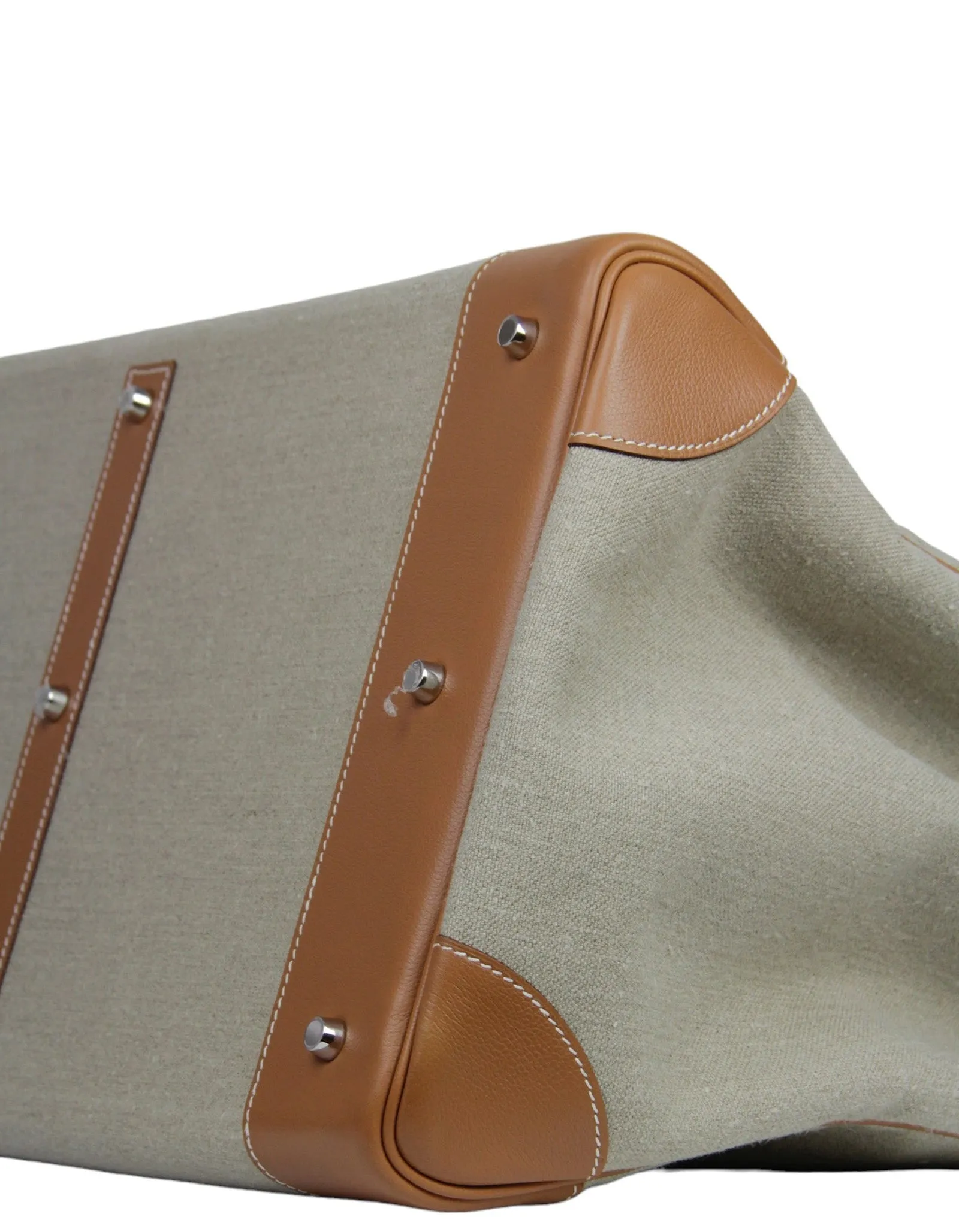 Hermes HAC Gold Toile 50cm Birkin Bag