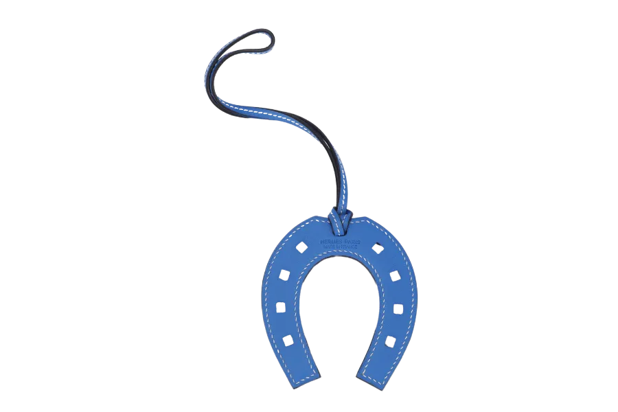 HERMES HORSE SHOE CHARM BLUE PARADISE