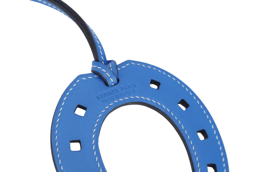 HERMES HORSE SHOE CHARM BLUE PARADISE