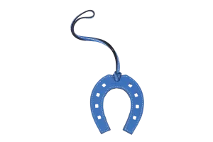 HERMES HORSE SHOE CHARM BLUE PARADISE
