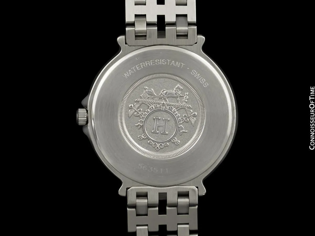 Hermes Mens Full Size Captain Nemo GMT Quartz Watch - Stainless Steel