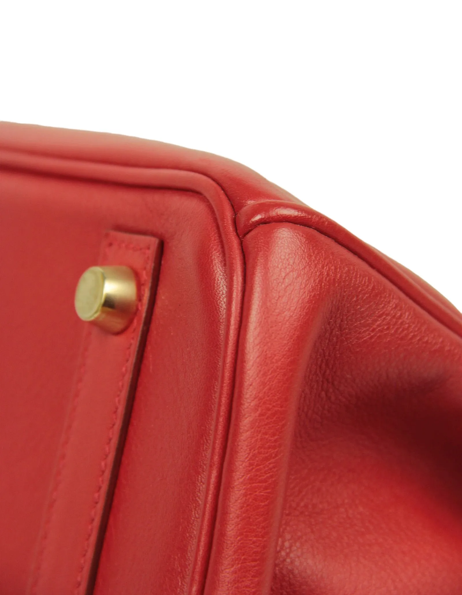 Hermes Red Swift Leather 30cm Birkin Bag GHW
