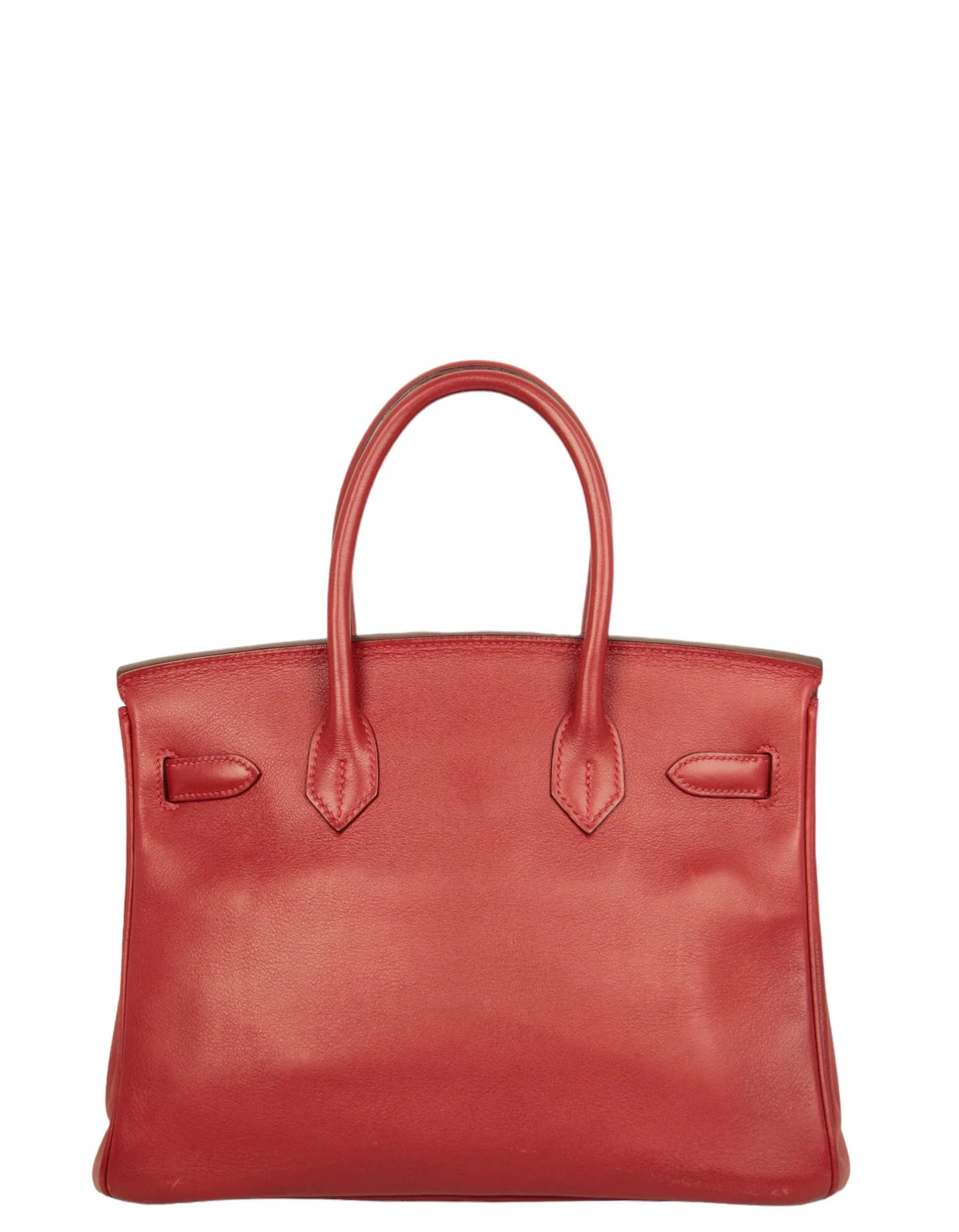 Hermes Red Swift Leather 30cm Birkin Bag GHW