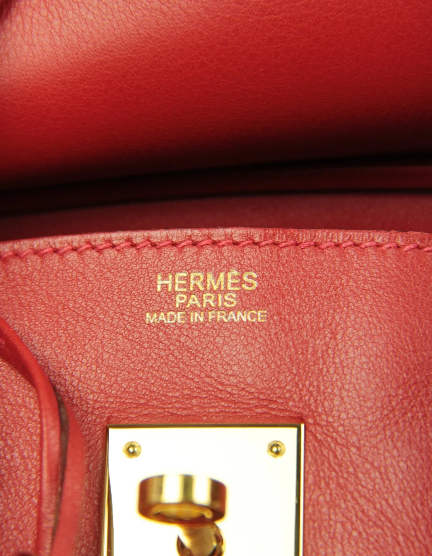 Hermes Red Swift Leather 30cm Birkin Bag GHW