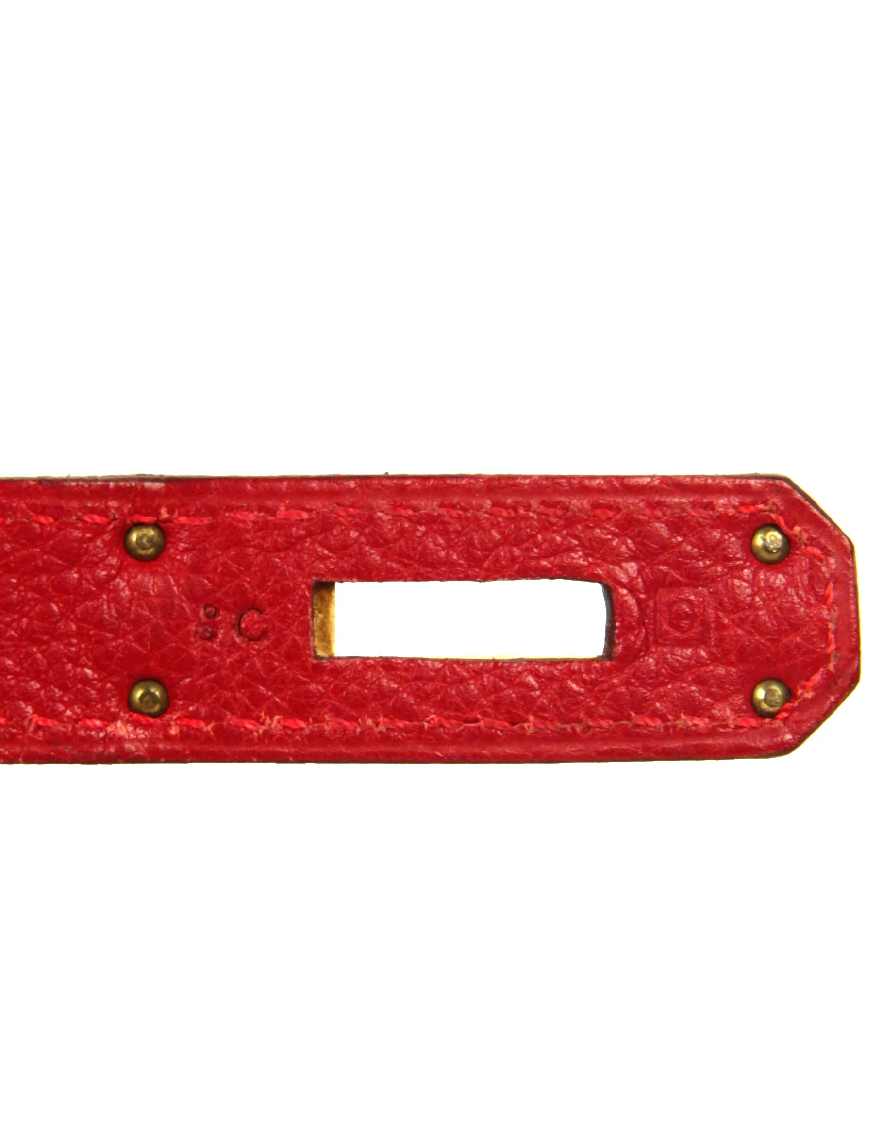 Hermes Rouge Vif Red Togo Leather 30cm Birkin Bag GHW
