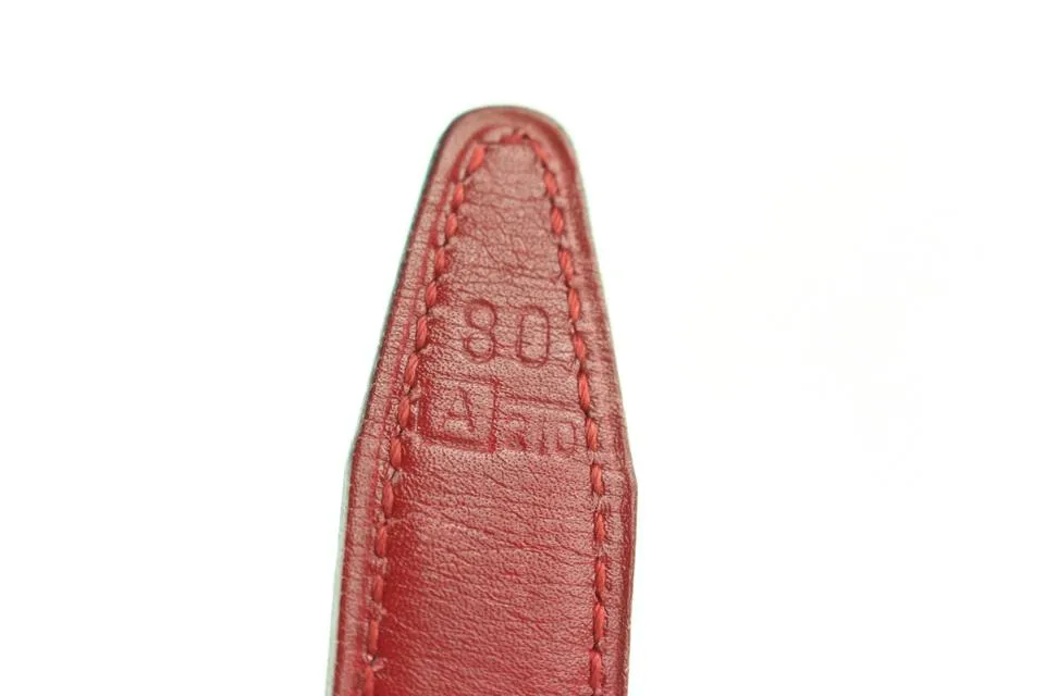 Hermès 18mm Red x Navy x Gold Reversible H Logo Belt Kit 587her315