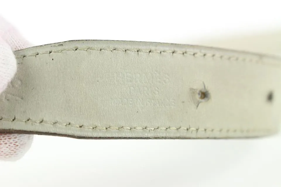 Hermès 24mm Reversible H Logo Belt Kit Silver Constance  39H0R