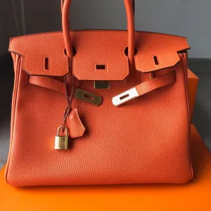 Hermès Birkin 30 Orange Togo Gold Hardware GHW