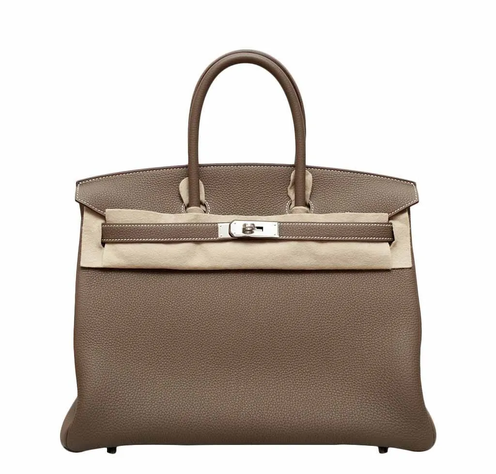 Hermès Birkin 35 Etoupe Bag Togo PHW
