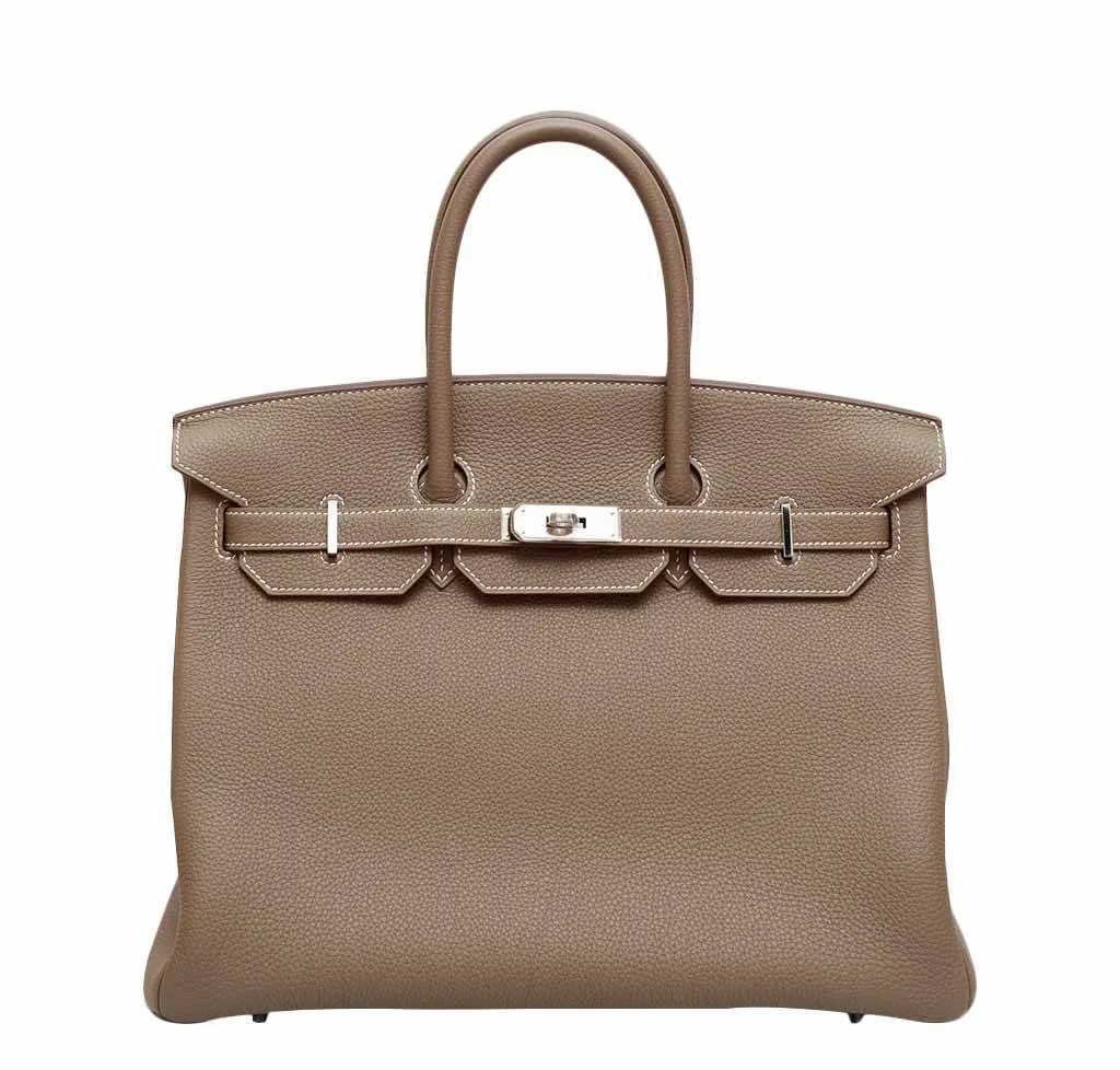 Hermès Birkin 35 Etoupe Bag Togo PHW