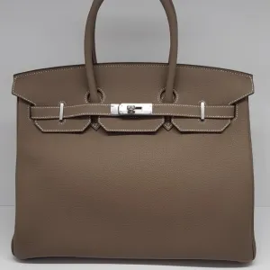 Hermès Birkin 35 Etoupe Togo Palladium Hardware PHW