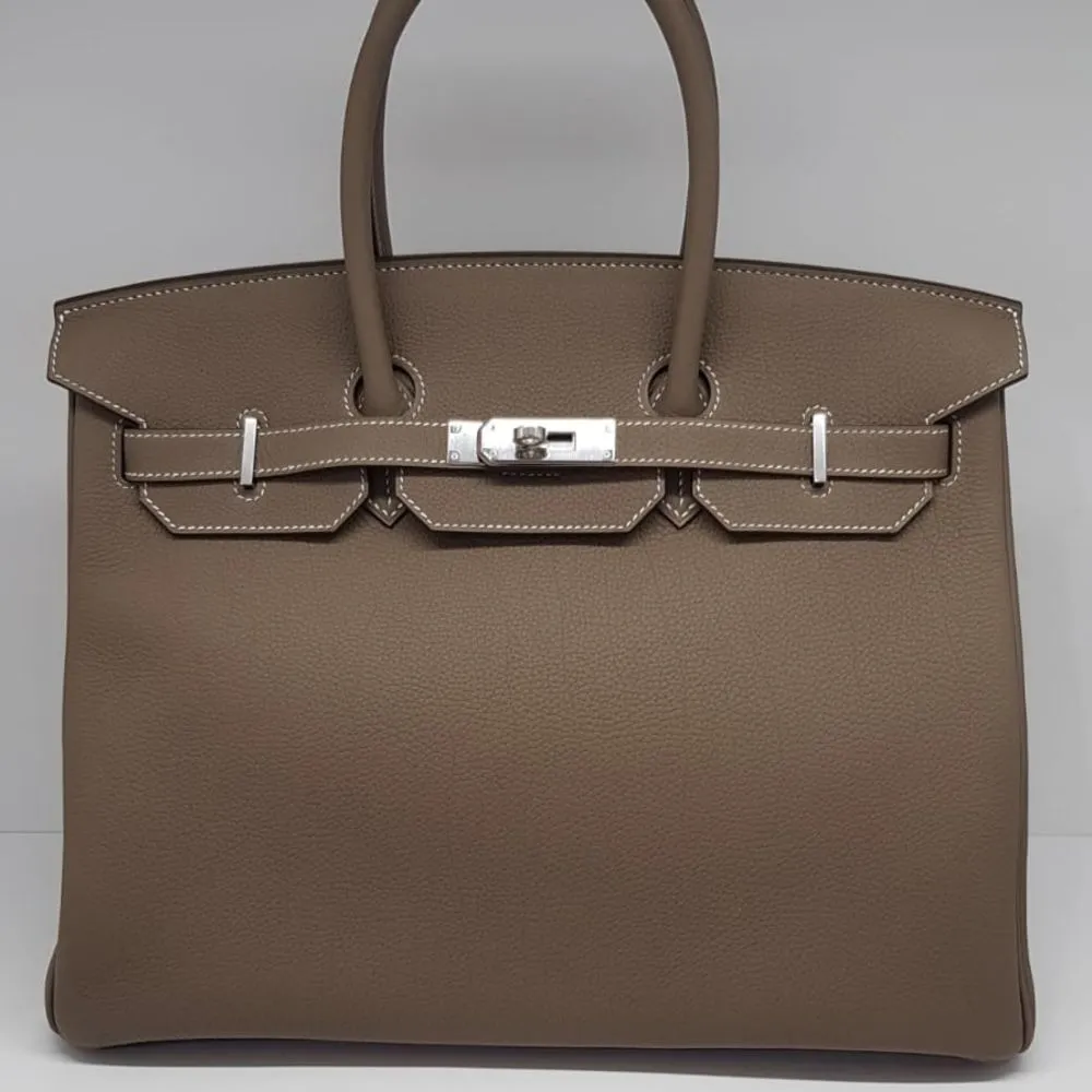 Hermès Birkin 35 Etoupe Togo Palladium Hardware PHW