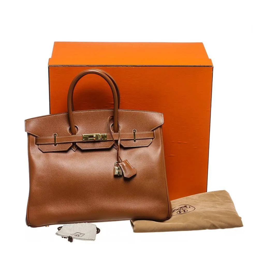 Hermès Birkin 35 Gold Epsom Bag GHW