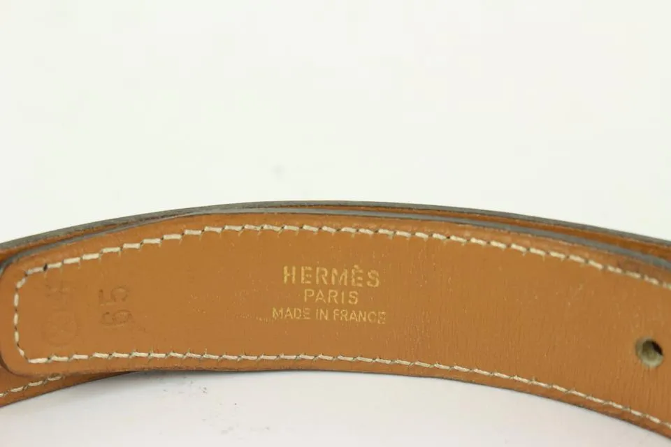 Hermès Black x Brown 24mm Reversible H Logo Belt Kit 830her28