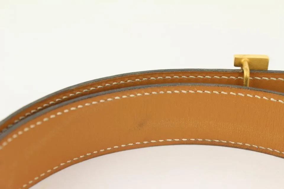 Hermès Black x Brown 24mm Reversible H Logo Belt Kit 830her28