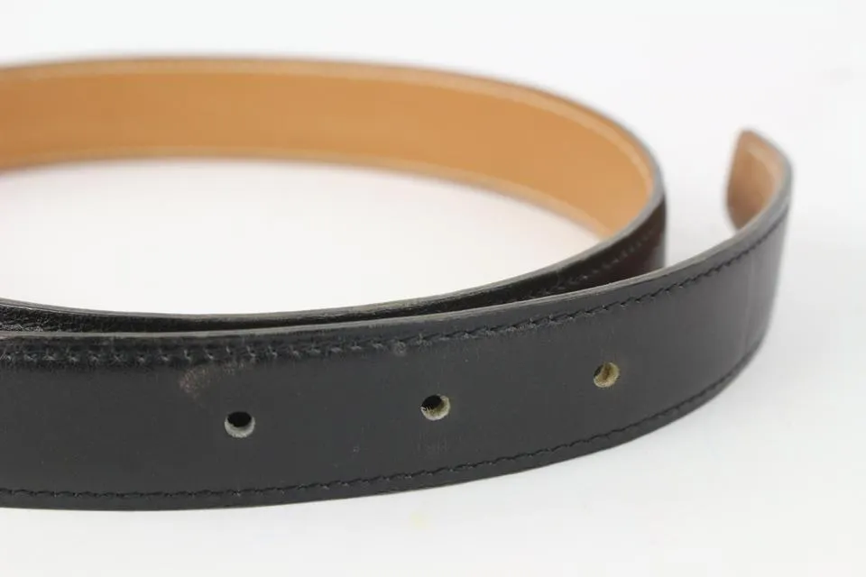 Hermès Black x Brown 24mm Reversible H Logo Belt Kit 830her28