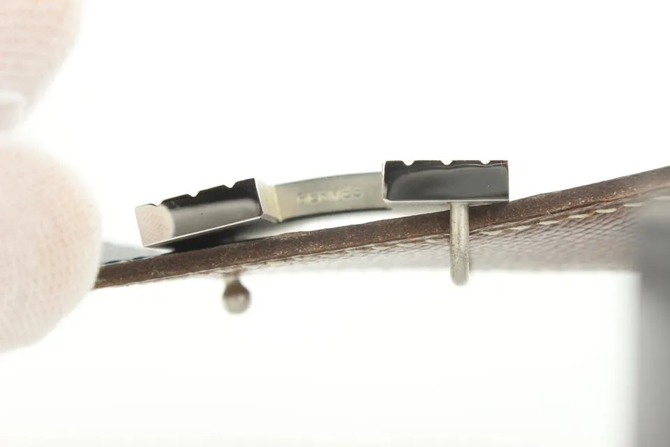 Hermès Black x Silver Reversible H Logo Cadena Belt Kit 852633