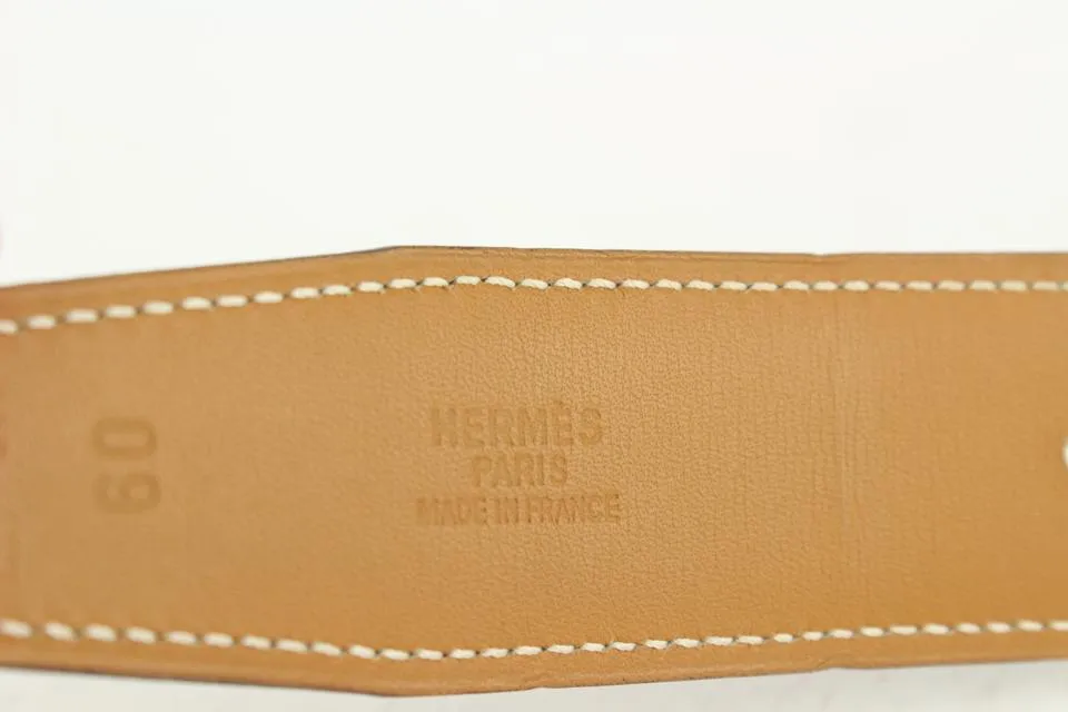 Hermès Brown x Gold 32mm Reversible H Logo Belt Kit 11her721