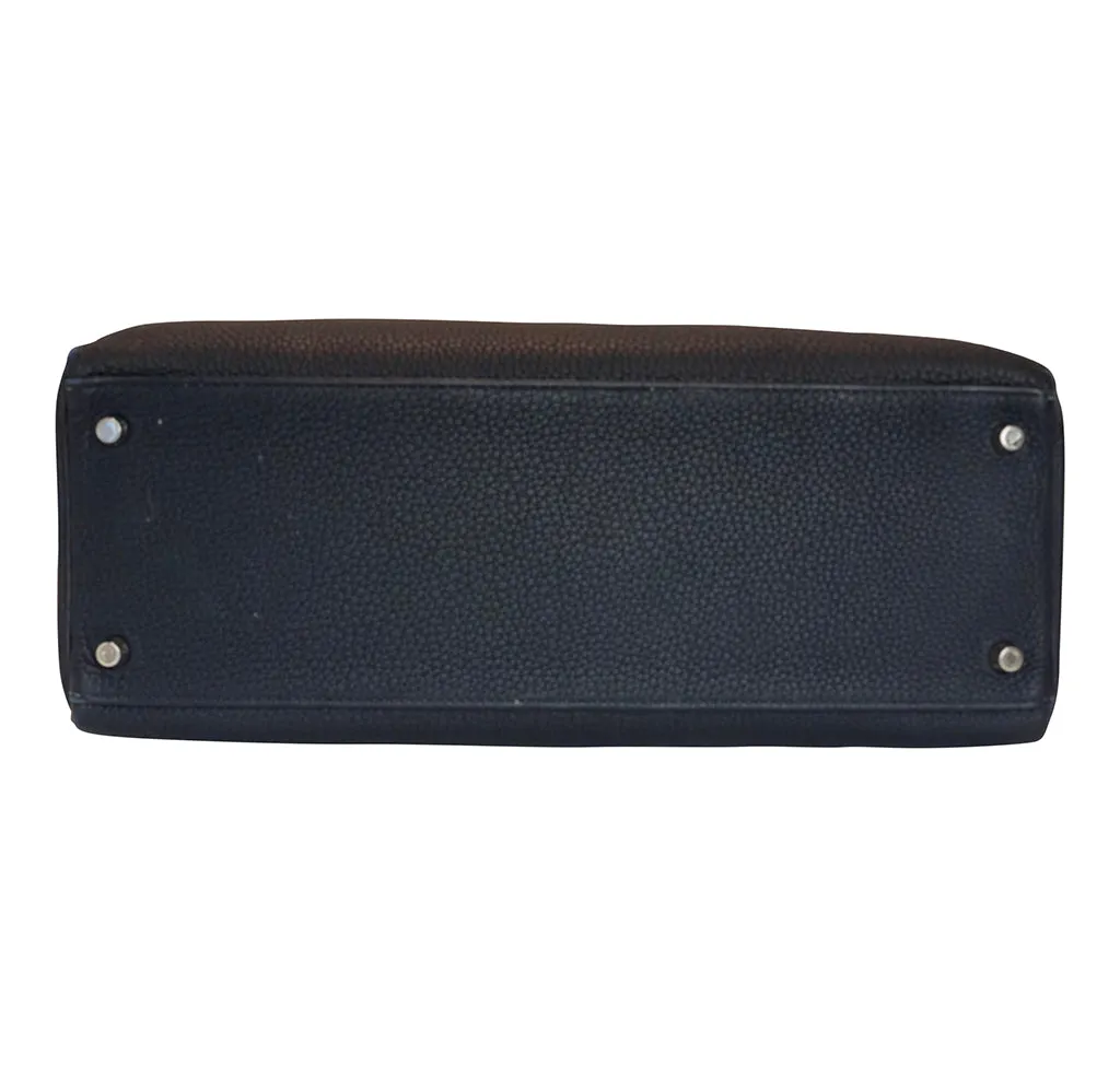 Hermès Kelly Retourne 35 Bleu Nuit Togo PHW Bag