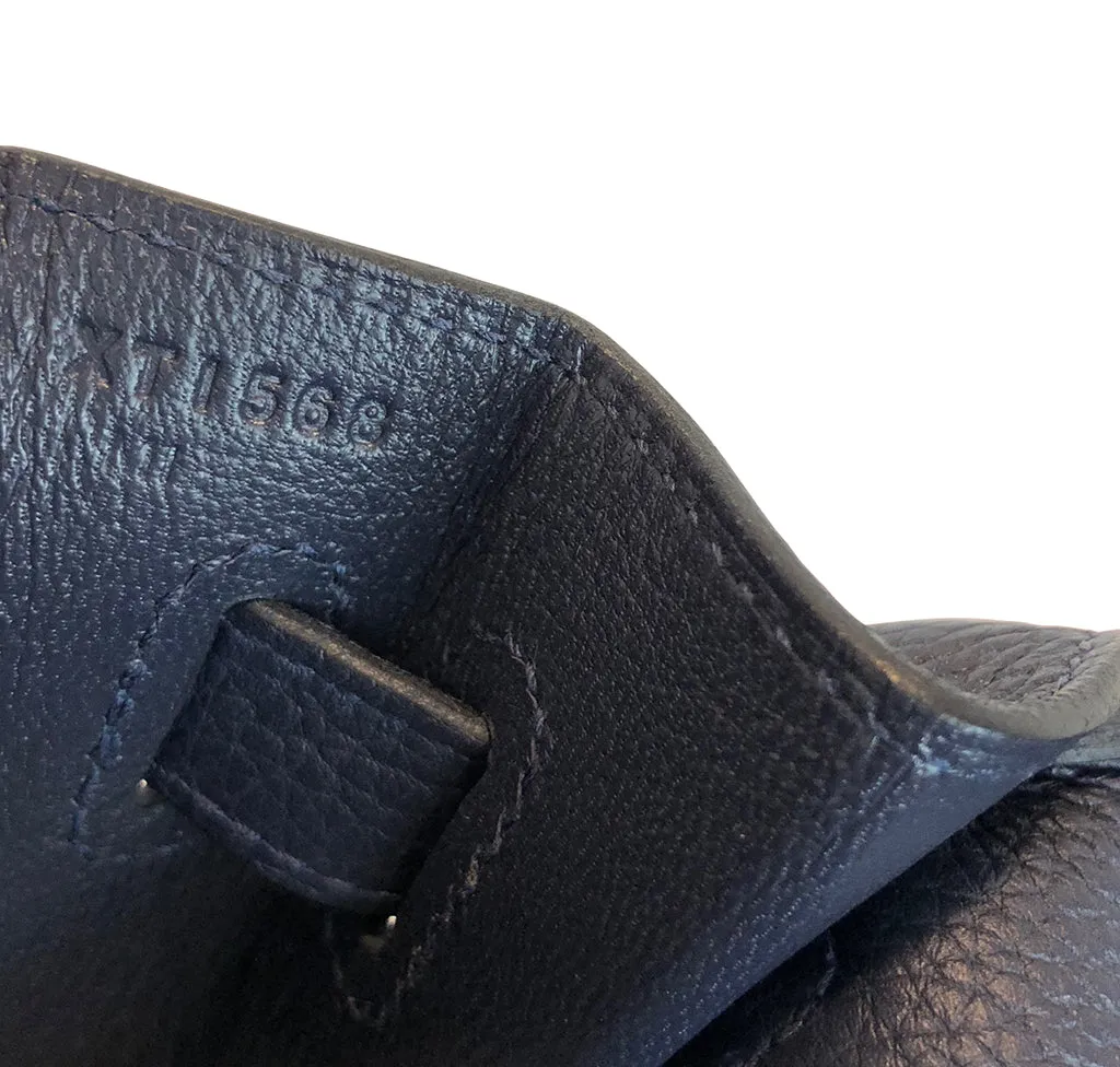 Hermès Kelly Retourne 35 Bleu Nuit Togo PHW Bag